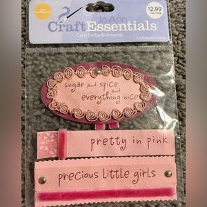 $1 Pink Card Embellishments $1 WITH ANY $10 ORDER OR MORE
